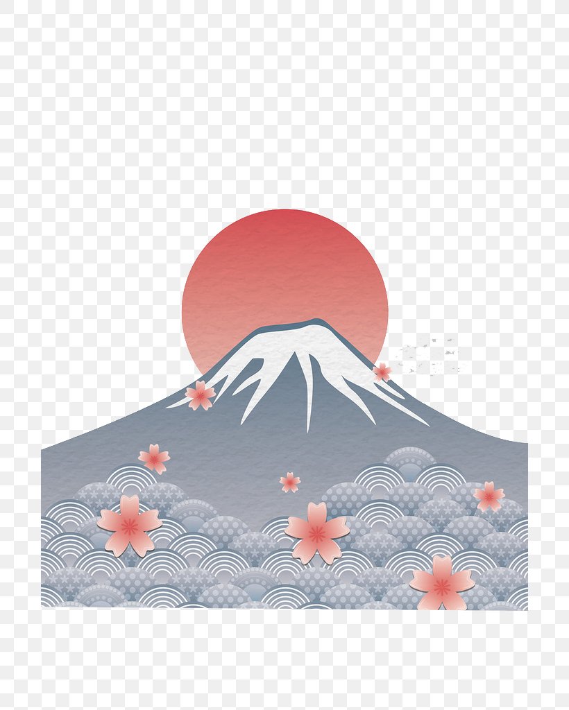 Hand Painted Mount Fuji, PNG, 702x1024px, Watercolor, Cartoon, Flower, Frame, Heart Download Free