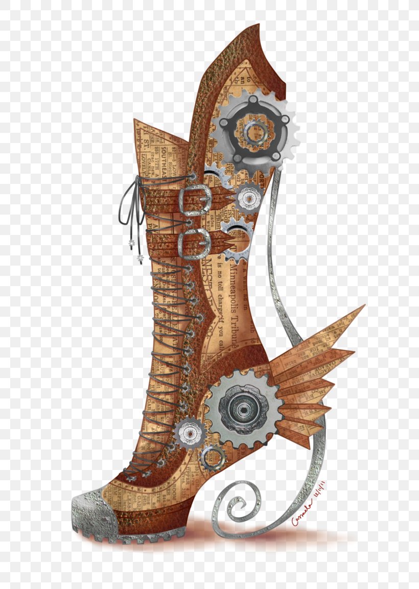 Portal 2 Steampunk Boot Chell, PNG, 693x1153px, Portal, Boot, Chell, Cowboy Boot, Deviantart Download Free