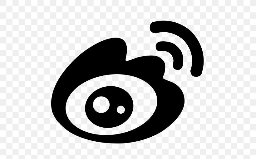 Sina Weibo Tencent Weibo Logo, PNG, 512x512px, Sina Weibo, Black, Black And White, Font Awesome, Logo Download Free
