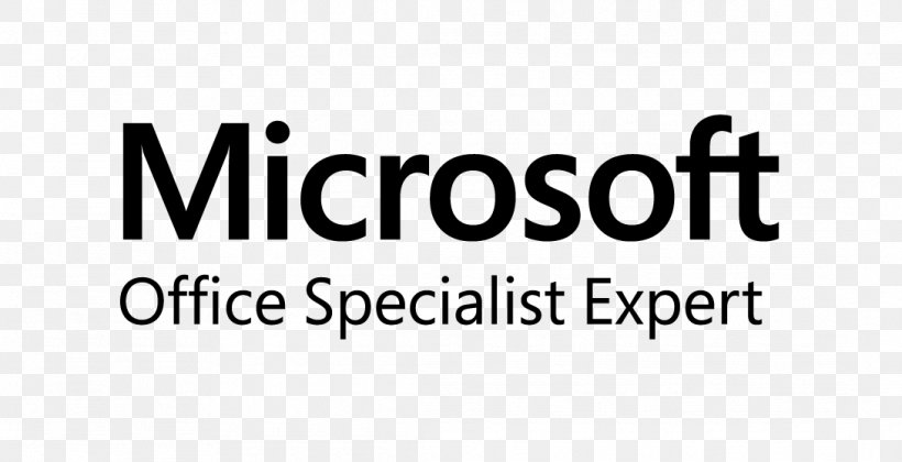 Microsoft Office Specialist Microsoft Certified Professional Microsoft Excel, PNG, 1089x558px, Microsoft Office Specialist, Area, Black, Black And White, Brand Download Free