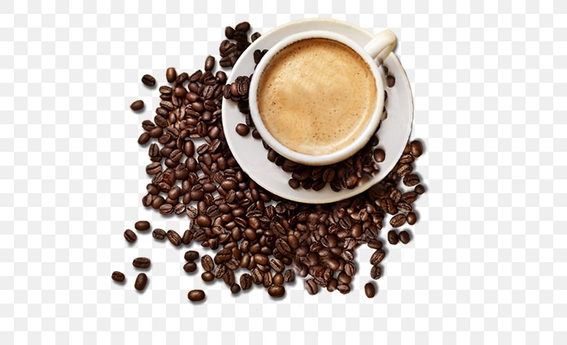 Jamaican Blue Mountain Coffee Cafe Coffee Bean Clip Art, PNG, 500x500px, Coffee, Bean, Cafe, Caffeine, Cappuccino Download Free