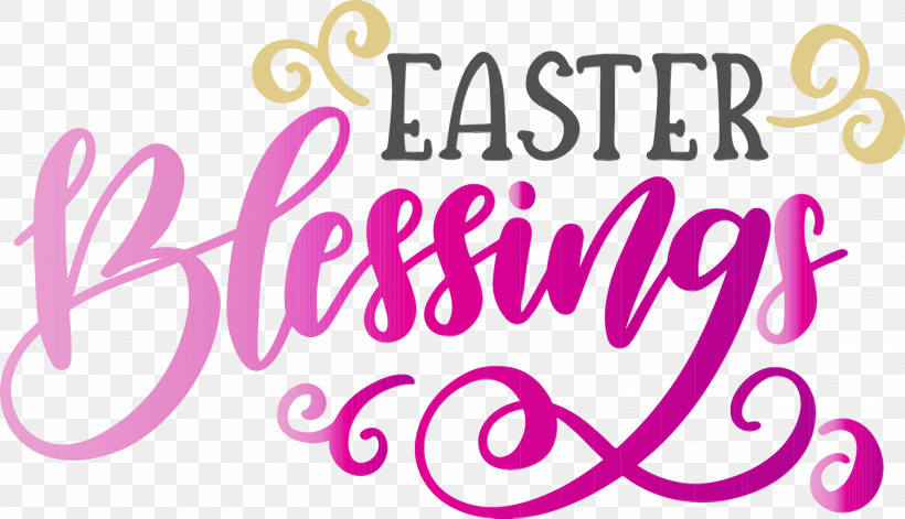 Text Pink Font Line Magenta, PNG, 3000x1725px, Happy Easter, Line, Magenta, Paint, Pink Download Free