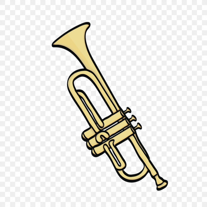 Trumpet Trombone Mellophone Saxhorn Bugle, PNG, 1024x1024px, Watercolor, Alto, Alto Horn, Brass Instrument, Bugle Download Free