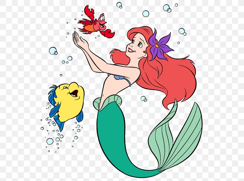Ariel The Little Mermaid Sebastian Clip Art, PNG, 550x609px, Watercolor, Cartoon, Flower, Frame, Heart Download Free