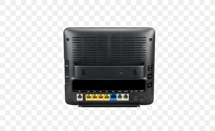 Dual Band Wireless AC/N VDSL2 VoIP Combo WAN Gigabit IAD VMG8924-B10A Router IEEE 802.11ac ZyXEL, PNG, 500x500px, Router, Computer Case, Data Transfer Rate, Dsl Modem, Electronic Device Download Free