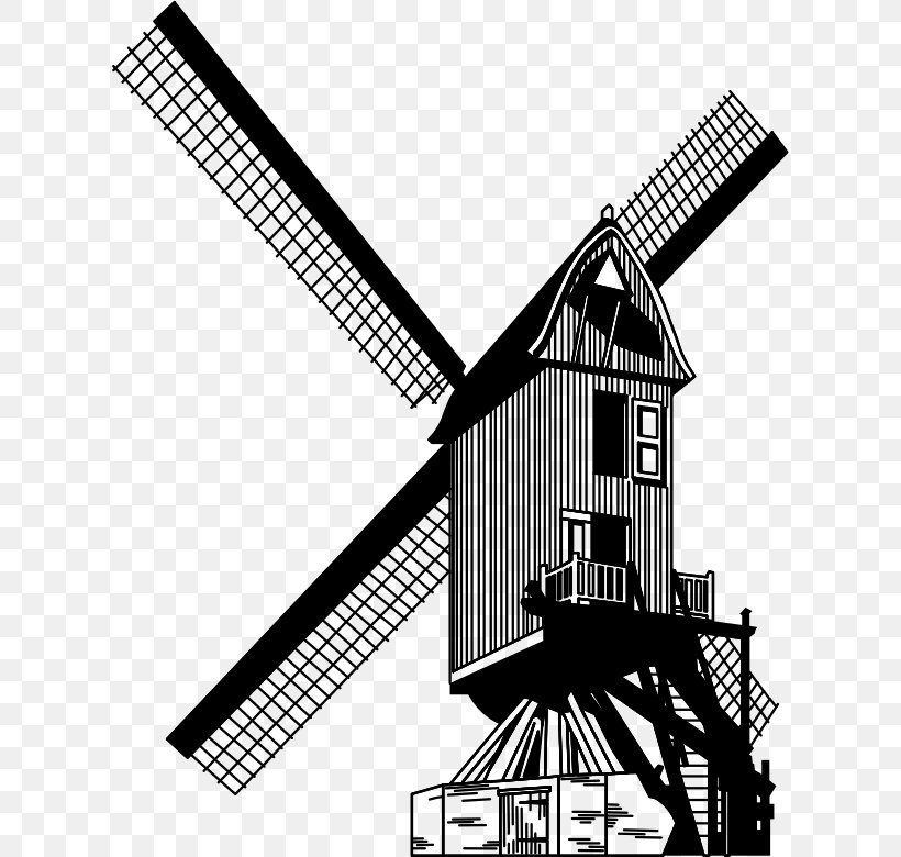 Windmill Watermill Clip Art, PNG, 616x780px, Windmill, Architecture, Black And White, Building, Diagram Download Free