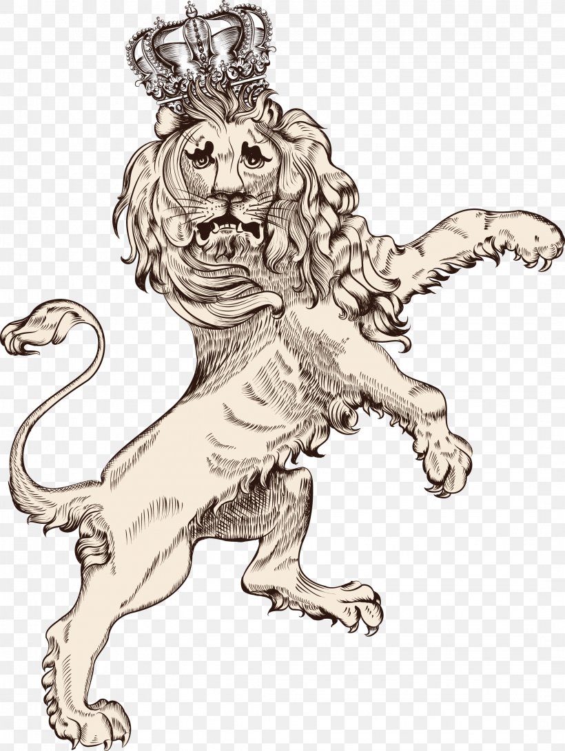 Lion Tiger Illustration, PNG, 2146x2857px, Lion, Art, Big Cats, Black And White, Carnivoran Download Free