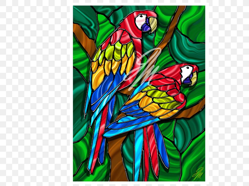Macaw Parrot Stained Glass Canvas Acrylic Paint, PNG, 780x613px, Macaw, Acrylic Paint, Acrylic Resin, Art, Beak Download Free