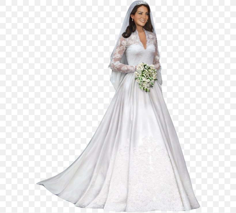 United Kingdom Wedding Of Prince William And Catherine Middleton Bride Wedding Dress Doll, PNG, 578x741px, Watercolor, Cartoon, Flower, Frame, Heart Download Free