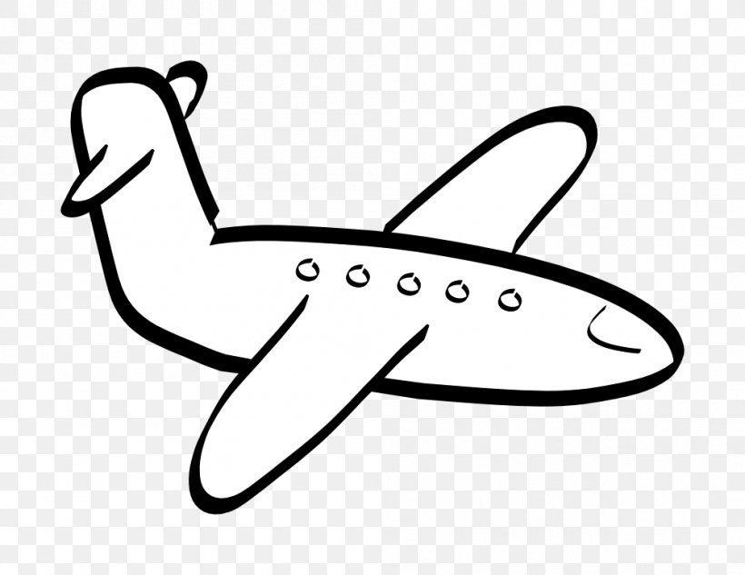 Airplane Black And White Drawing Clip Art, PNG, 999x772px, Airplane, Area, Artwork, Black, Black And White Download Free