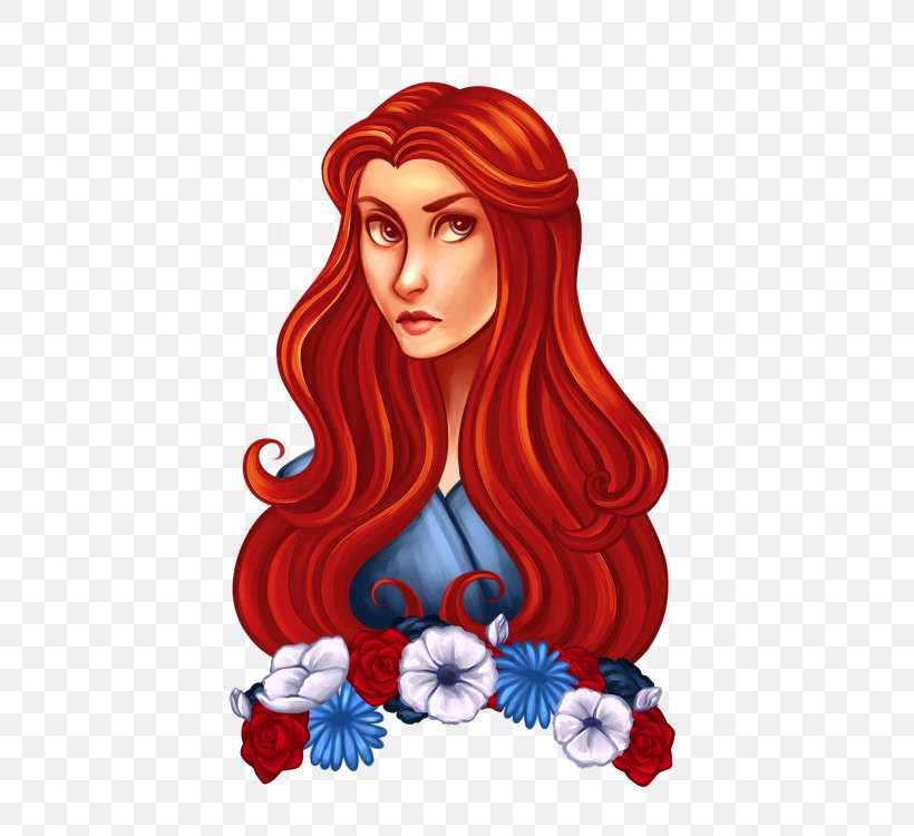 Hair Coloring Red Hair Cartoon Character, PNG, 458x750px, Watercolor, Cartoon, Flower, Frame, Heart Download Free
