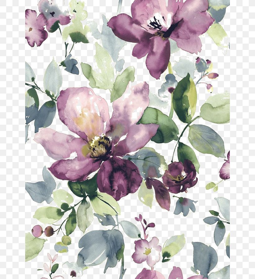 Watercolor Painting Watercolour Flowers Floral Design Wallpaper, PNG, 658x895px, Plant, Blossom, Branch, Flora, Floral Design Download Free