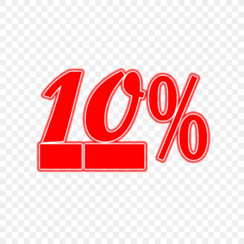 10% Discount Tag., PNG, 1000x1000px, Logo, Area, Brand, Red, Signage Download Free