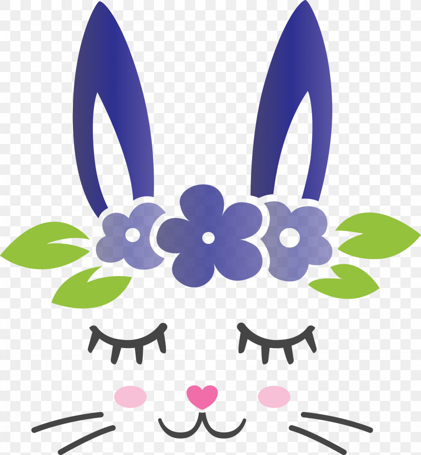 Easter Bunny Easter Day Cute Rabbit, PNG, 2777x3000px, Easter Bunny, Cute Rabbit, Easter Day, Purple, Violet Download Free