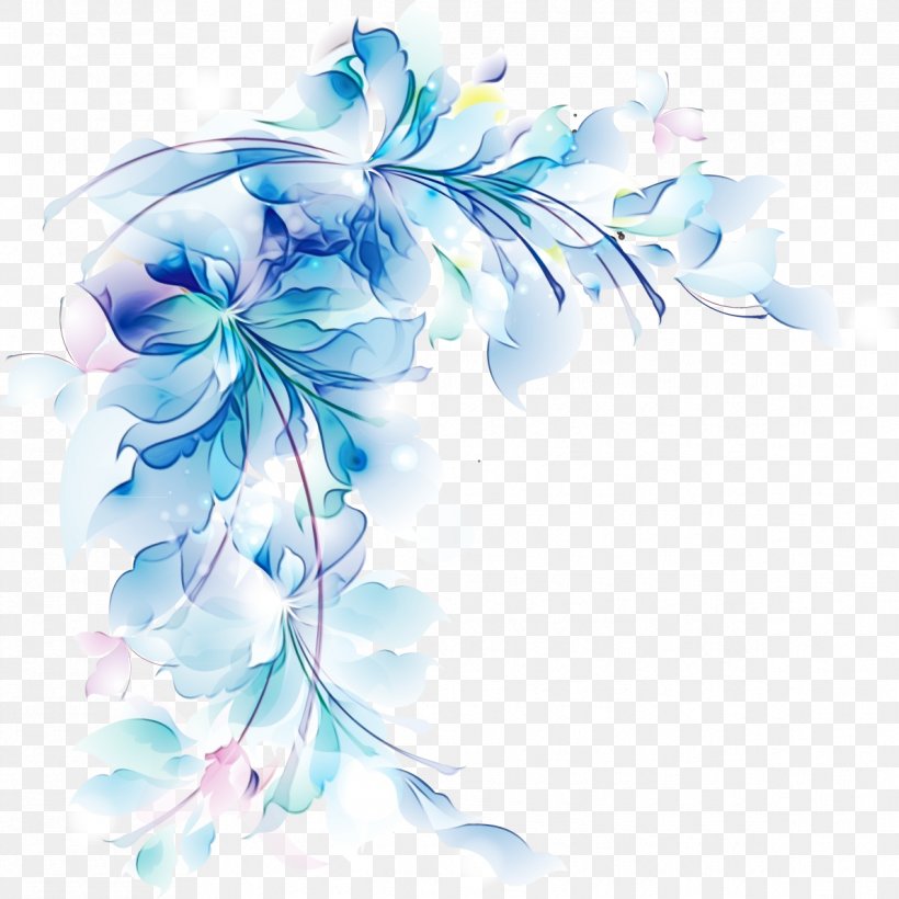 Blue Flower Plant Petal Pedicel, PNG, 1191x1192px, Watercolor, Blue, Flower, Morning Glory, Paint Download Free