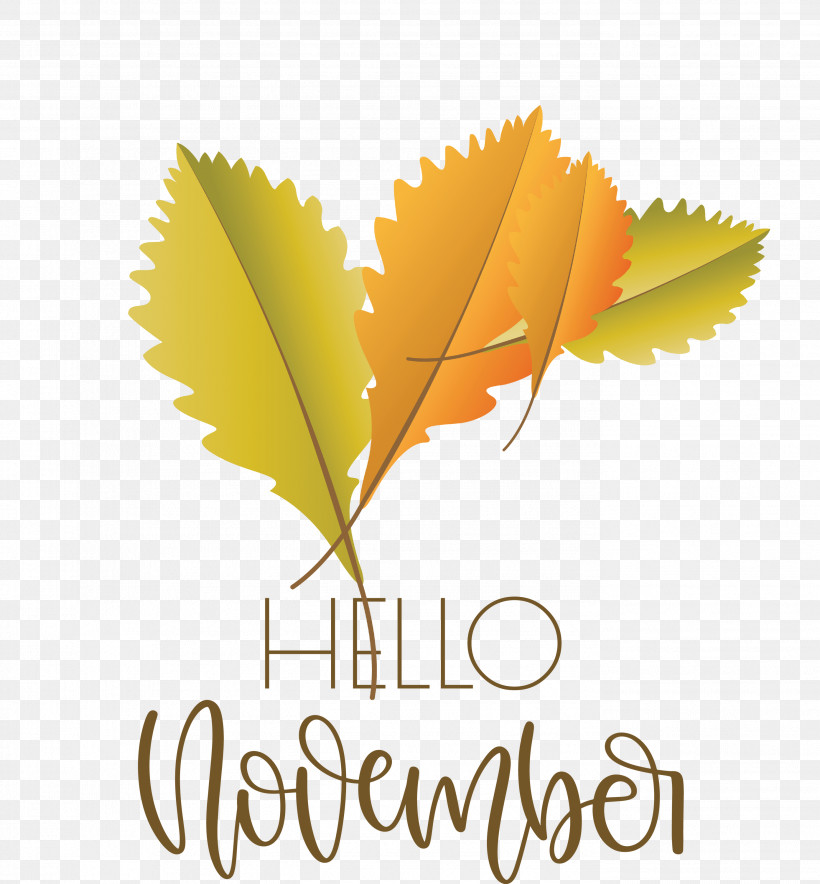 Hello November November, PNG, 2782x3000px, Hello November, Calligraphy, Drawing, Leaf, Logo Download Free