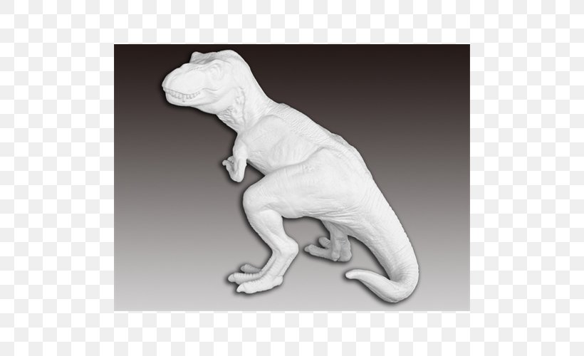 Tyrannosaurus Figurine White, PNG, 500x500px, Tyrannosaurus, Black And White, Dinosaur, Figurine, White Download Free