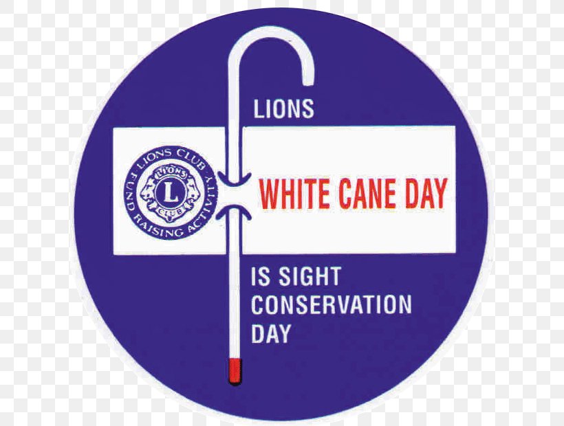 White Cane Safety Day Lions Clubs International Visual Impairment Association, PNG, 616x620px, White Cane Safety Day, Area, Association, Blue, Brand Download Free