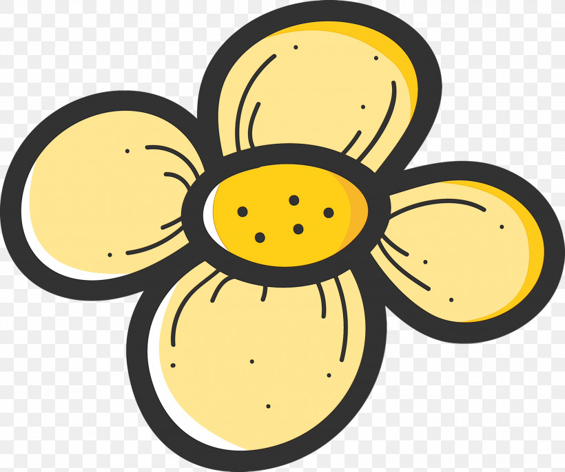 Emoticon, PNG, 3000x2512px, Flower, Cartoon, Emoticon, Happy, Paint Download Free