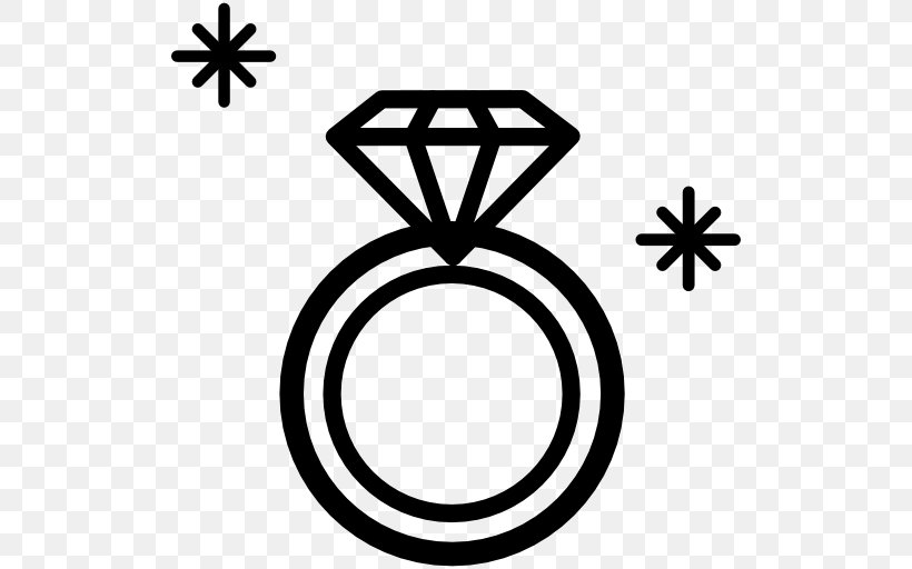 Engagement Ring Wedding Ring Diamond Clip Art, PNG, 512x512px, Engagement Ring, Area, Black And White, Brand, Diamond Download Free