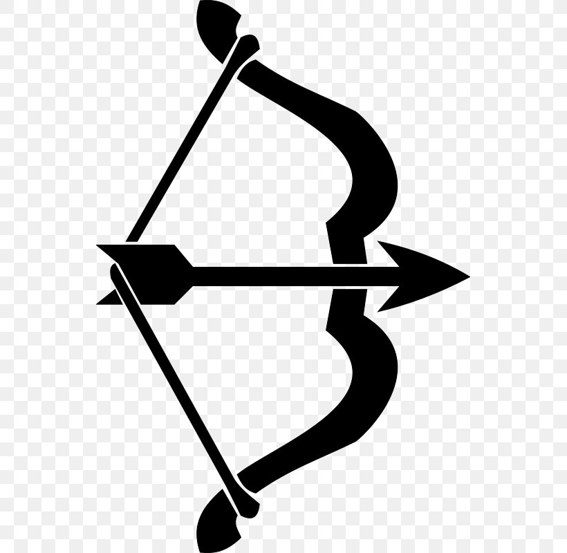 Bow And Arrow Clip Art, PNG, 541x800px, Bow And Arrow, Artwork, Black And White, Bow, Crossbow Download Free
