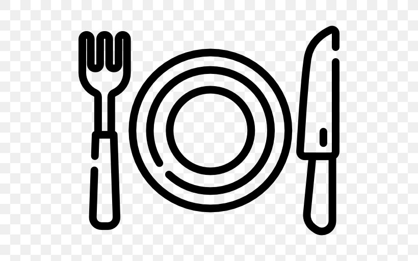 Cutlery Restaurant Clip Art, PNG, 512x512px, Cutlery, Area, Black And White, Brand, Fork Download Free