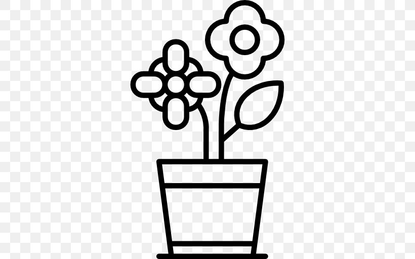 Clip Art, PNG, 512x512px, Flowerpot, Area, Artwork, Black And White, Flower Download Free