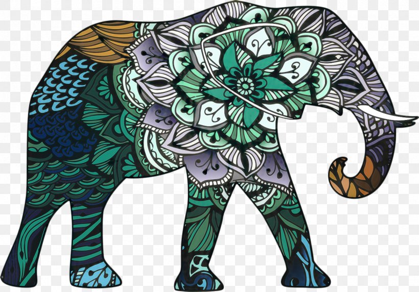 Indian Elephant, PNG, 1279x893px, Indian Elephant, Cartoon, Elephant, Green, Plant Download Free