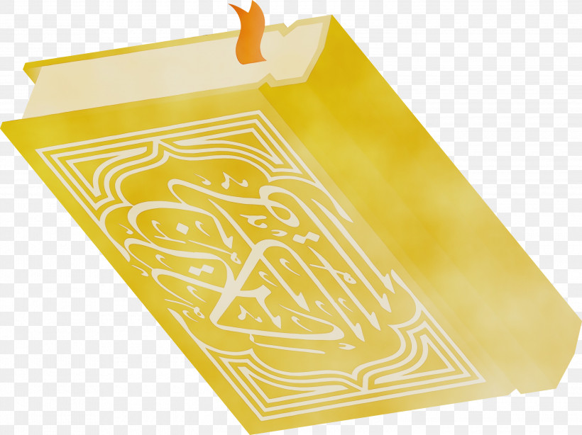Yellow Rectangle, PNG, 3000x2249px, Quran Book, Paint, Rectangle, Watercolor, Wet Ink Download Free