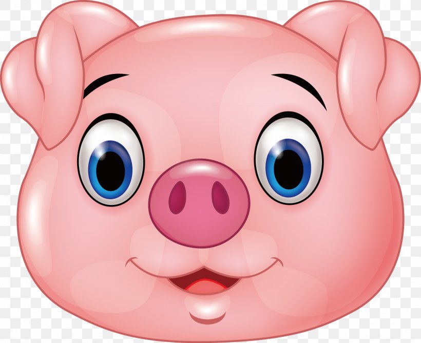 Domestic Pig Cartoon, PNG, 1764x1438px, Domestic Pig, Avatar, Cartoon, Cheek, Cuteness Download Free