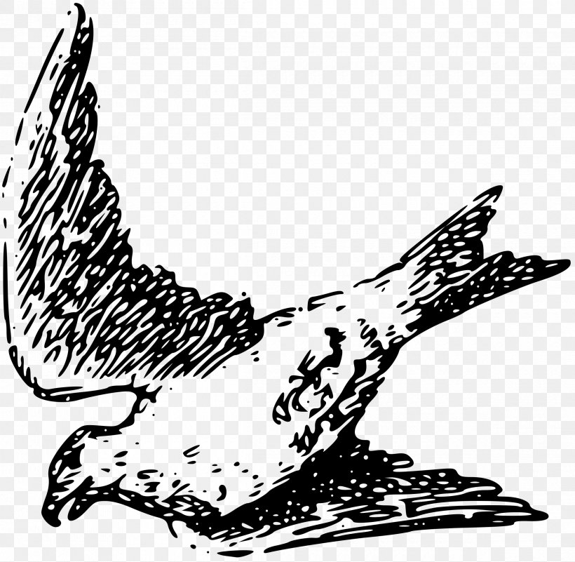 Bird Line Art Drawing, PNG, 2400x2345px, Bird, Art, Beak, Bird Of Prey, Black And White Download Free