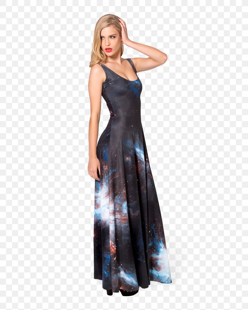 Maxi Dress Clothing T-shirt Galaxy, PNG, 683x1024px, Dress, Aline, Blue, Clothing, Cocktail Dress Download Free