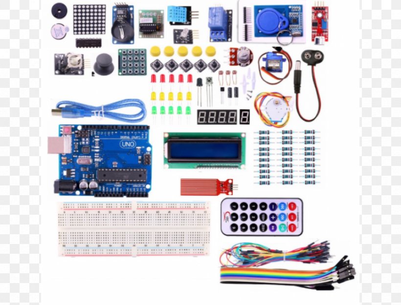 Microcontroller Arduino Uno Electronics I²C, PNG, 870x664px, Microcontroller, Arduino, Arduino Uno, Breadboard, Circuit Component Download Free