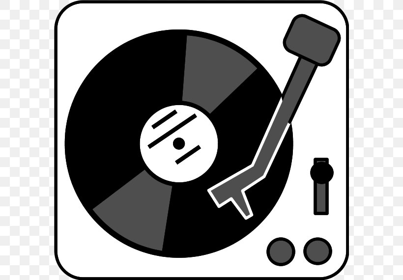 Phonograph Record Disc Jockey Clip Art, PNG, 600x570px, Phonograph, Area, Black And White, Disc Jockey, Dj Mixer Download Free
