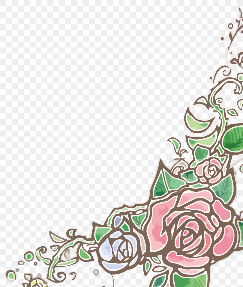 Beach Rose Floral Design Euclidean Vector Clip Art, PNG, 1500x1770px, Beach Rose, Area, Art, Artwork, Branch Download Free