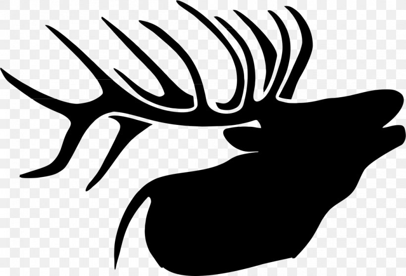 Elk Deer Drawing Clip Art, PNG, 1053x716px, Elk, Animal, Antler, Artwork, Black And White Download Free