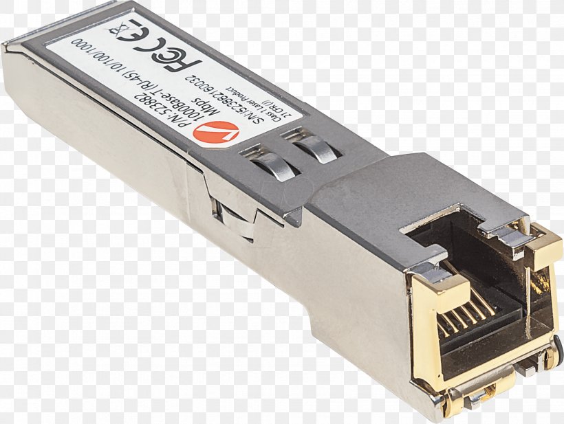 Small Form-factor Pluggable Transceiver RJ-45 Gigabit Interface Converter Gigabit Ethernet, PNG, 1942x1462px, Transceiver, Computer Port, Electrical Connector, Electronics Accessory, Ethernet Download Free