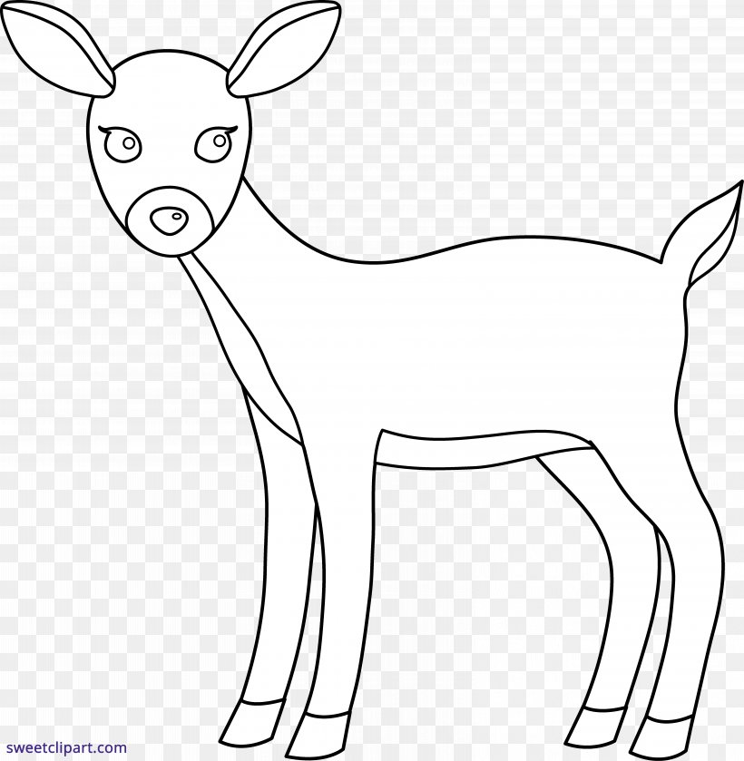 White-tailed Deer Clip Art, PNG, 6402x6558px, Deer, Animal Figure, Antler, Black And White, Deer Hunting Download Free