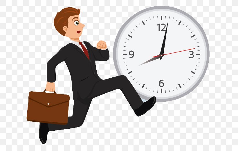 Businessperson Cartoon Illustration, PNG, 671x521px, Businessperson, Business, Cartoon, Character, Clock Download Free