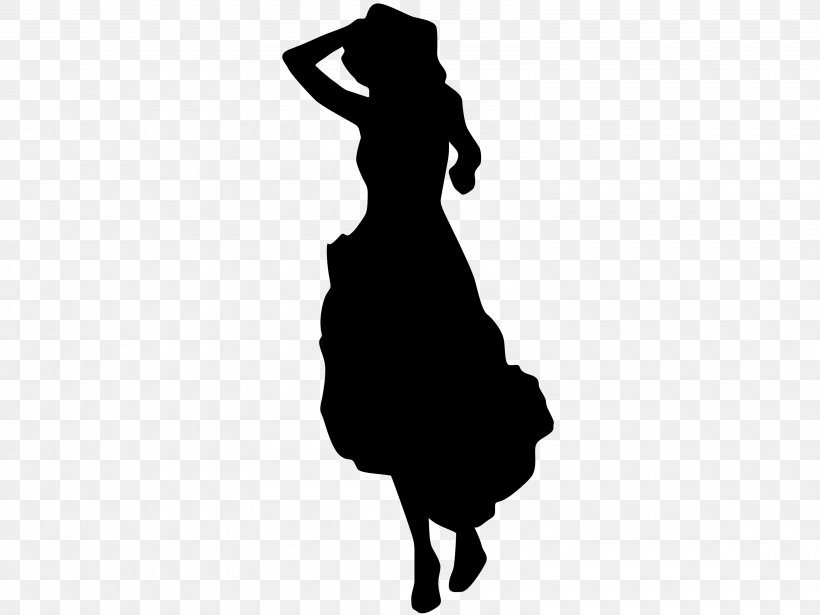 Silhouette Dress Woman Clip Art, PNG, 3200x2400px, Silhouette, Arm, Black, Black And White, Clothing Download Free