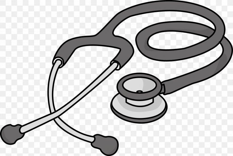 Stethoscope Medicine Cardiology Clip Art, PNG, 2730x1829px, Stethoscope, Black And White, Cardiology, Headset, Health Download Free