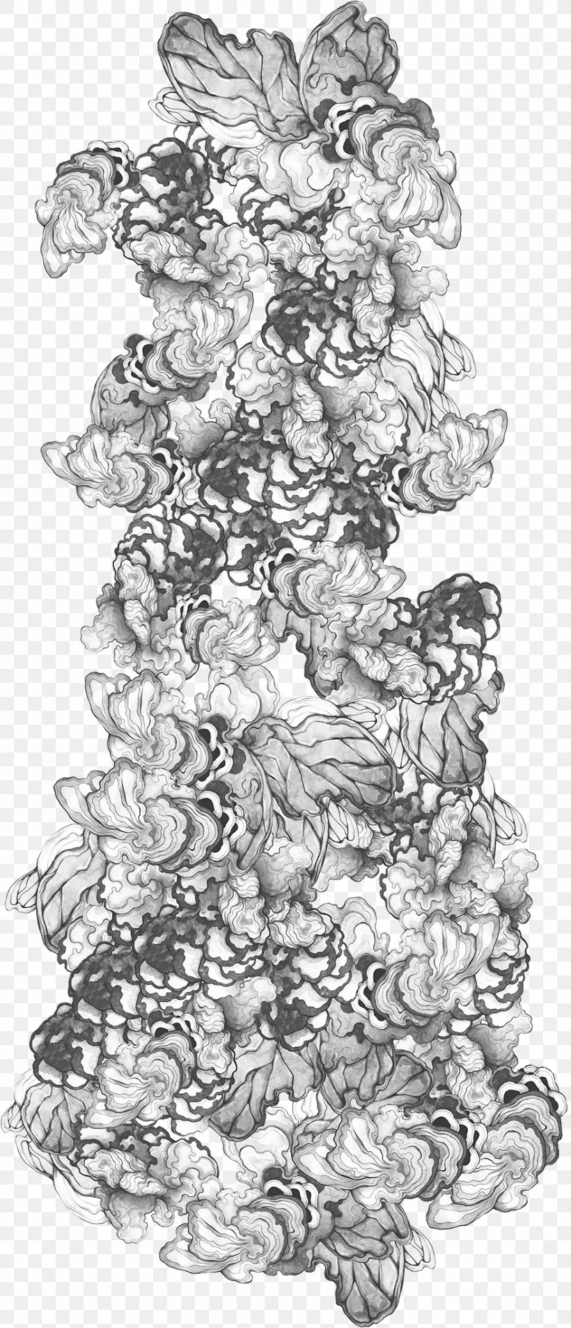 Floral Design Taranaki Yoga, PNG, 881x2048px, Floral Design, Art, B K S Iyengar, Black White M, Drawing Download Free