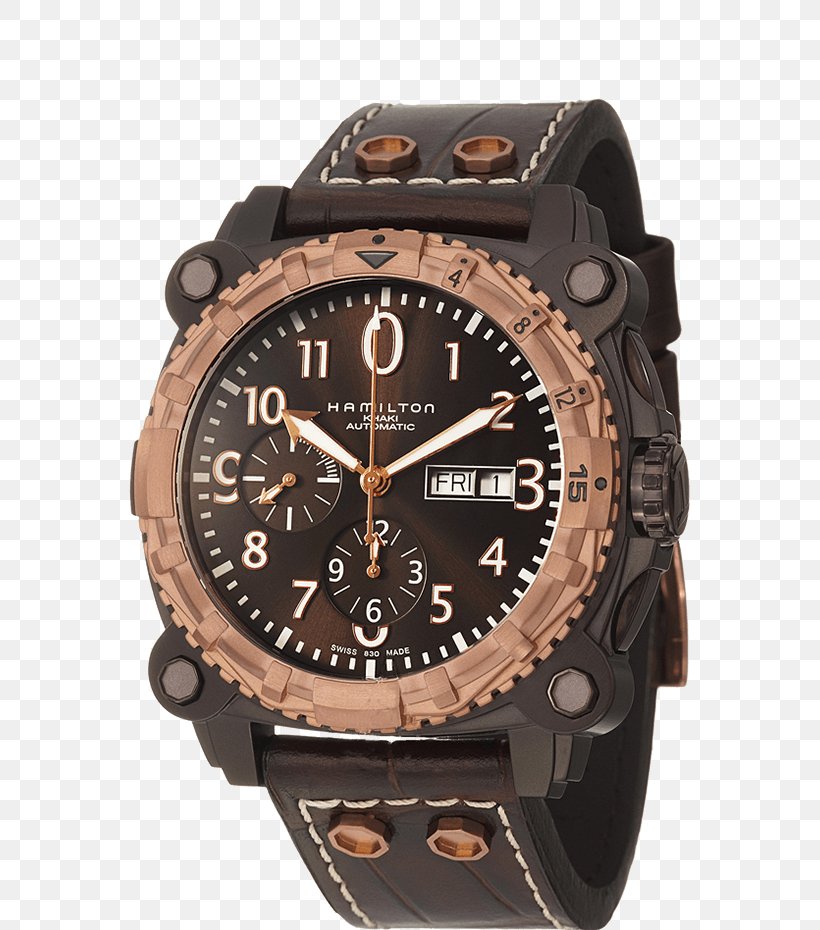 Hamilton Watch Company Watch Strap Chronograph, PNG, 750x930px, Watch, Brand, Brown, Chronograph, Coating Download Free