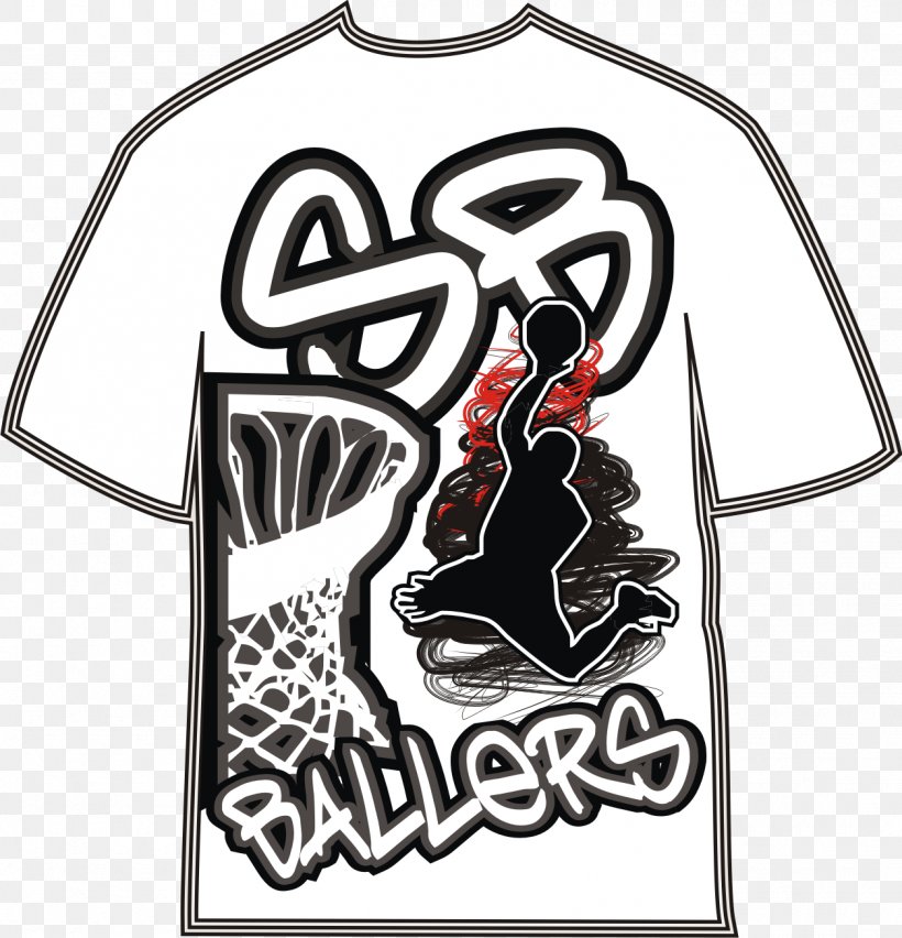 T-shirt Streetball Sportswear Basketball, PNG, 1255x1305px, Tshirt, Area, Basketball, Black, Black And White Download Free
