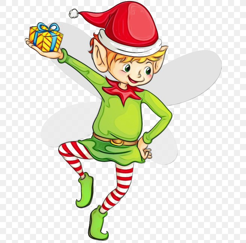 Christmas Elf, PNG, 669x810px, Watercolor, Cartoon, Christmas, Christmas Elf, Leprechaun Download Free