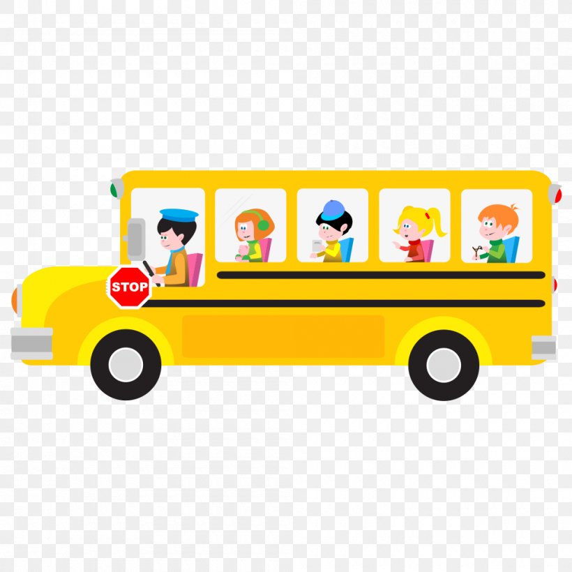 School Bus Cartoon Clip Art, PNG, 1000x1000px, Bus, Area, Bus Driver, Clip  Art, Illustration Download Free