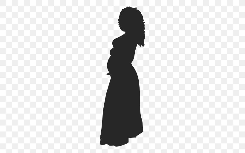 Silhouette Woman Pregnancy, PNG, 512x512px, Silhouette, Arm, Black, Black And White, Clothing Download Free
