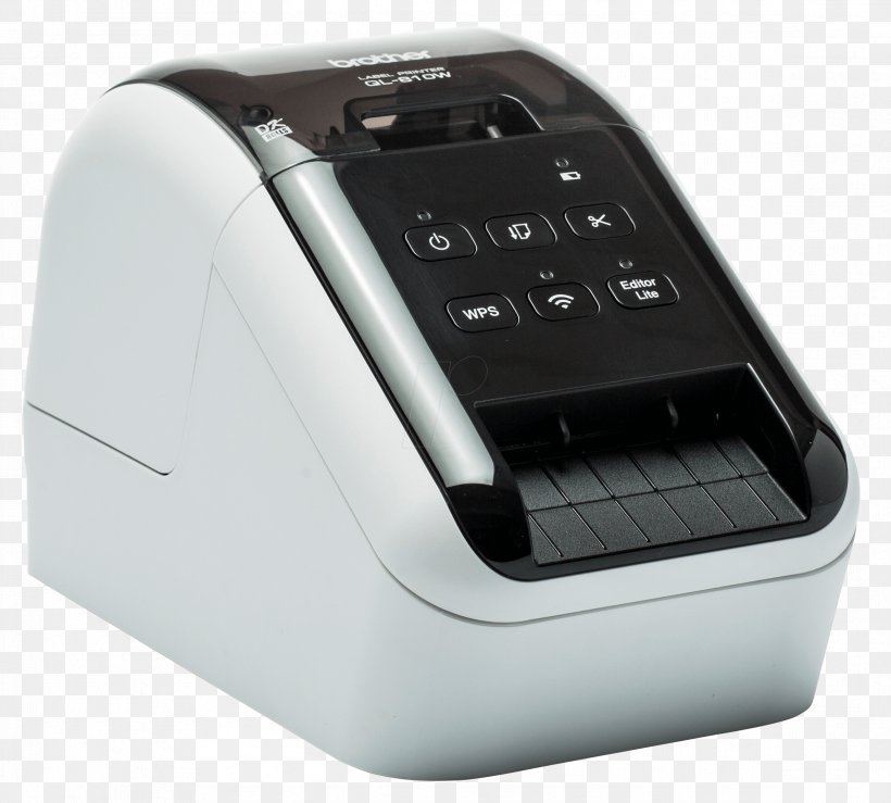 Label Printer Brother QL-810W Brother Industries, PNG, 2328x2100px, Label Printer, Brother Industries, Brother Ptouch, Dymo Bvba, Electronic Device Download Free