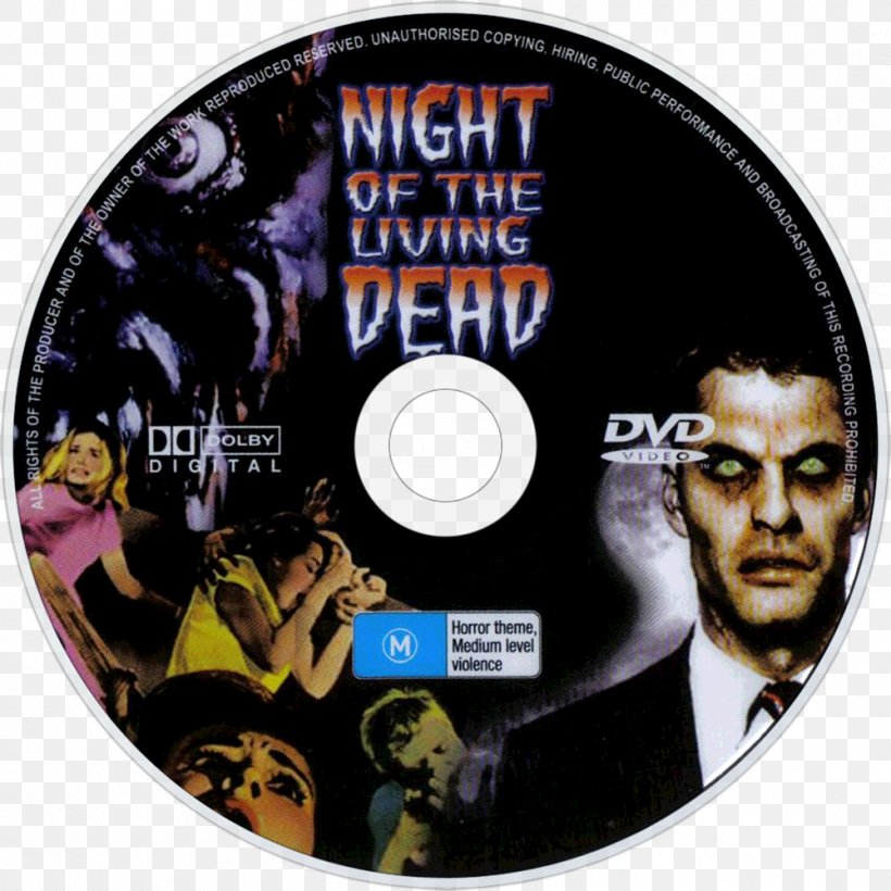 Night Of The Living Dead DVD YouTube Compact Disc, PNG, 1000x1000px, Night Of The Living Dead, Art, Compact Disc, Disk Image, Dvd Download Free