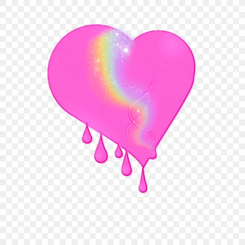 Pink Heart Magenta Love Balloon, PNG, 1024x1024px, Watercolor, Balloon, Heart, Love, Magenta Download Free